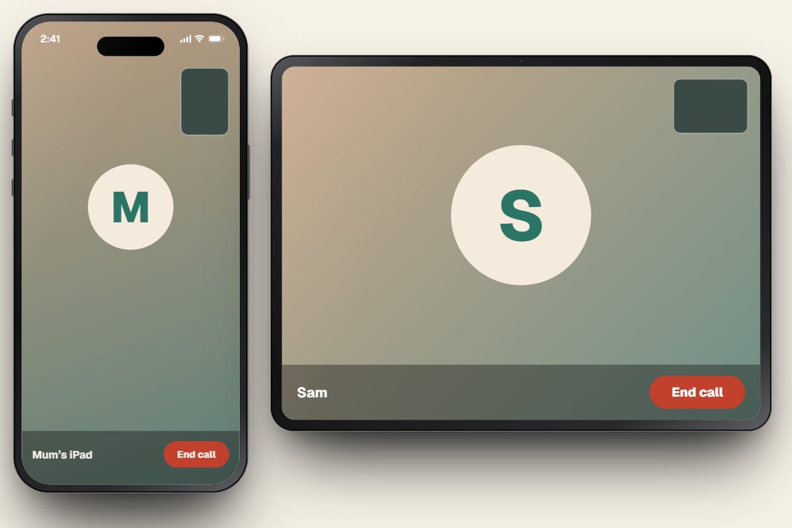 Connected: your face on their screen