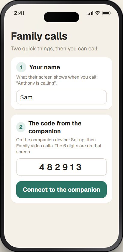 Typing your name and the code